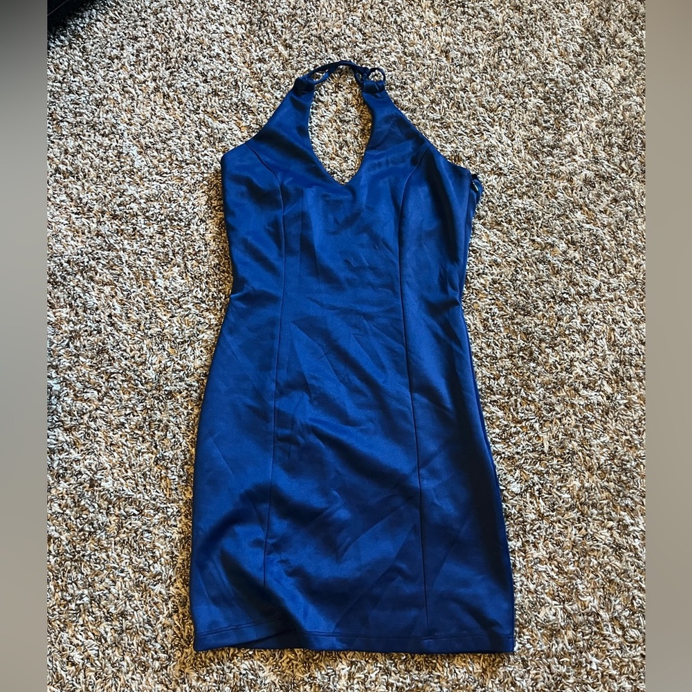 Blue Halter Dress